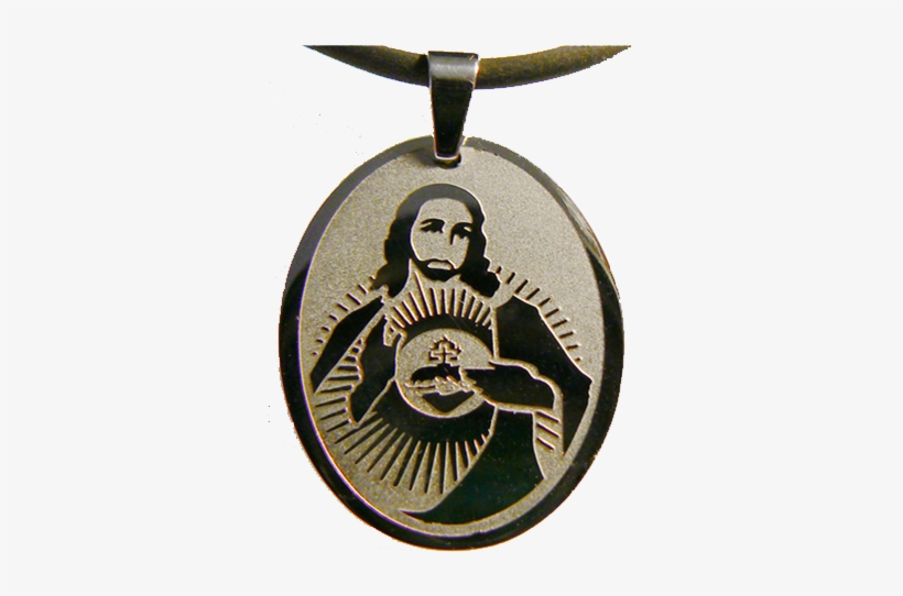 Medalla Del Sagrado Corazón De Jesús En Acero - Del Sagrado Corazón De Jesús, transparent png download