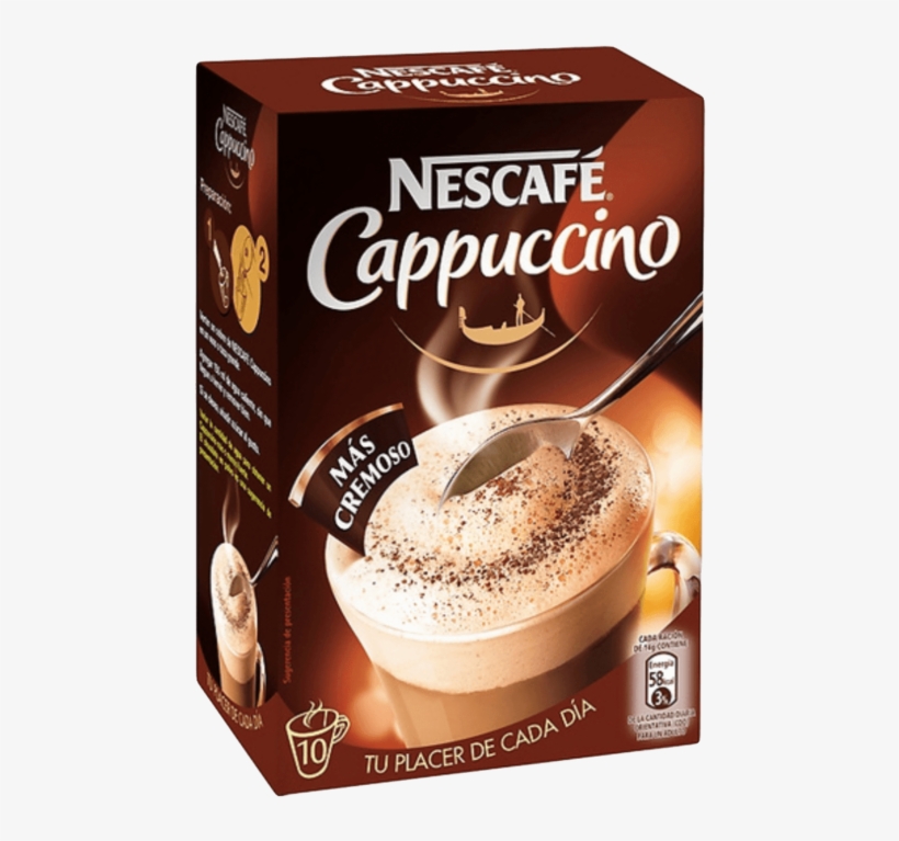 Nescafé Cappuccino Instant Coffee 10 Units 140 G - Nescafe, transparent png download