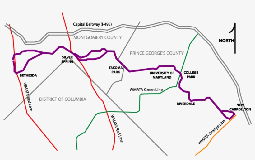 Washington Purple Line - Metrobus Linea Morada, transparent png download