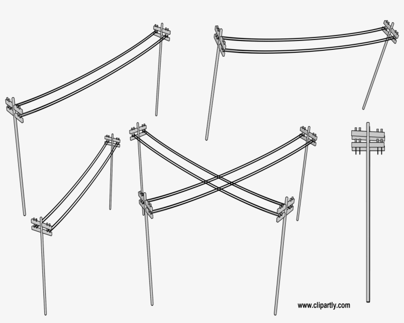 Telephone Pole Cartoon Clipart Png - Line Art, transparent png download