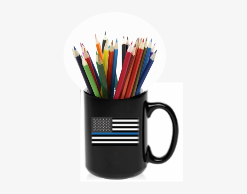Use Your Thin Blue Line Flag Mug As A Pencil Holder - Pencil, transparent png download