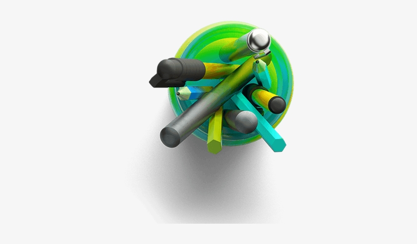 Pencil Blue Cup - Scalable Vector Graphics, transparent png download