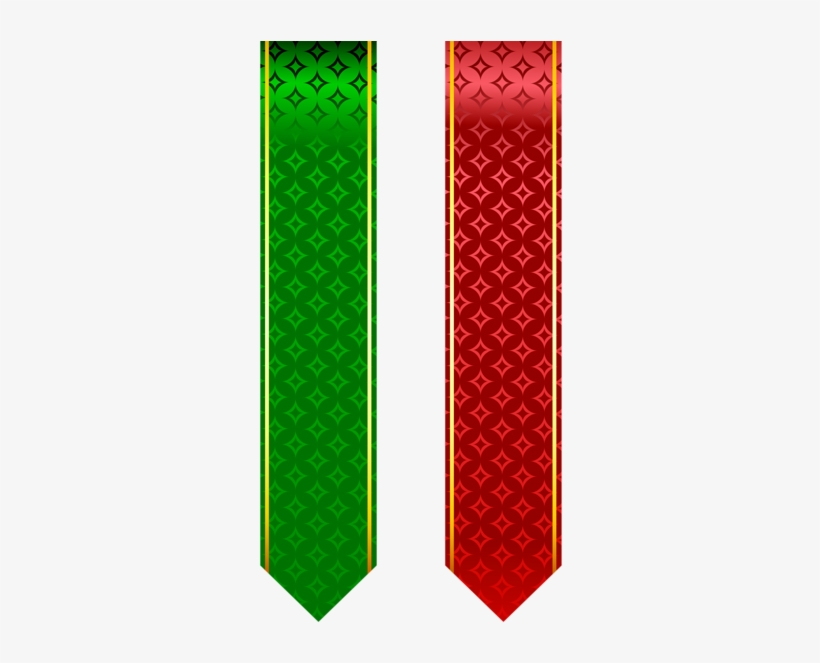 Clip Art, Banner, Scrapbook, Green, Ribbon, Christmas - Red, transparent png download