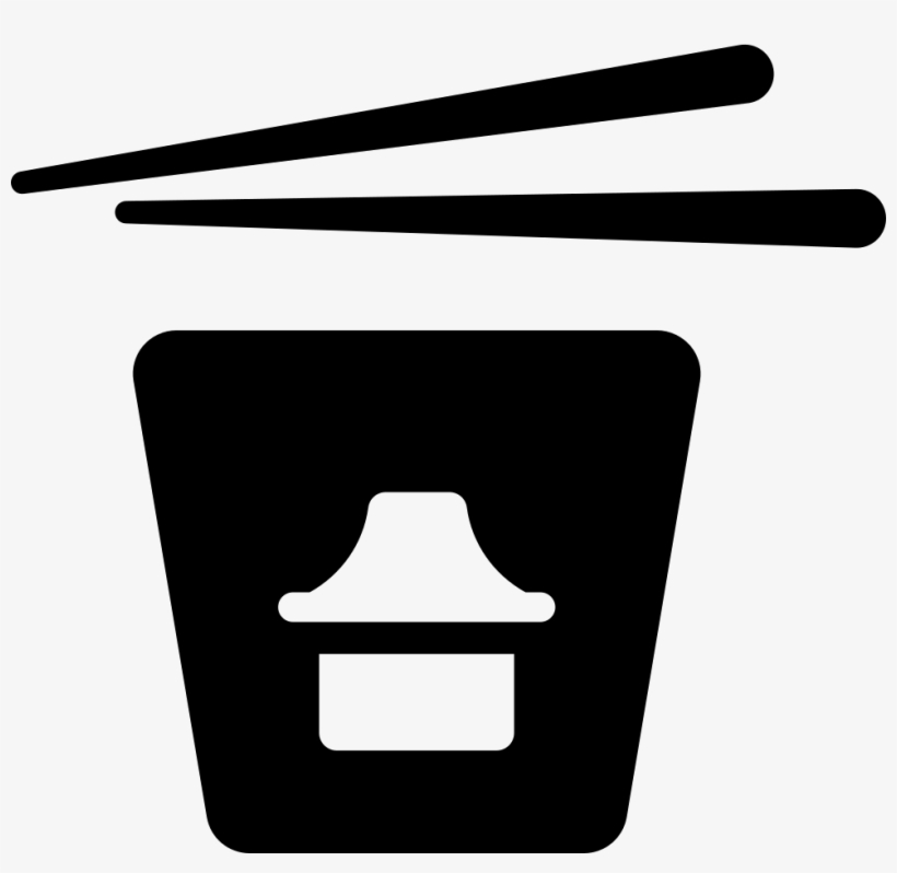 Chinese Food Box And Chopsticks - Chopstick Free Icon, transparent png download