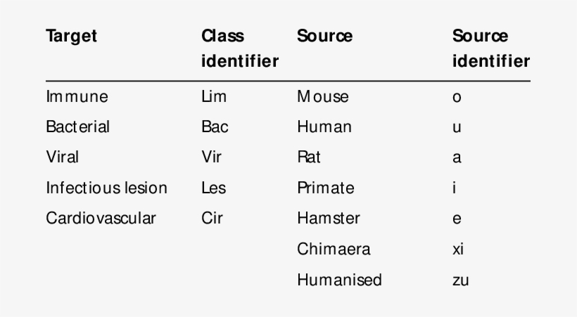 Nomenclature Of Monoclonal Antibodies, transparent png download