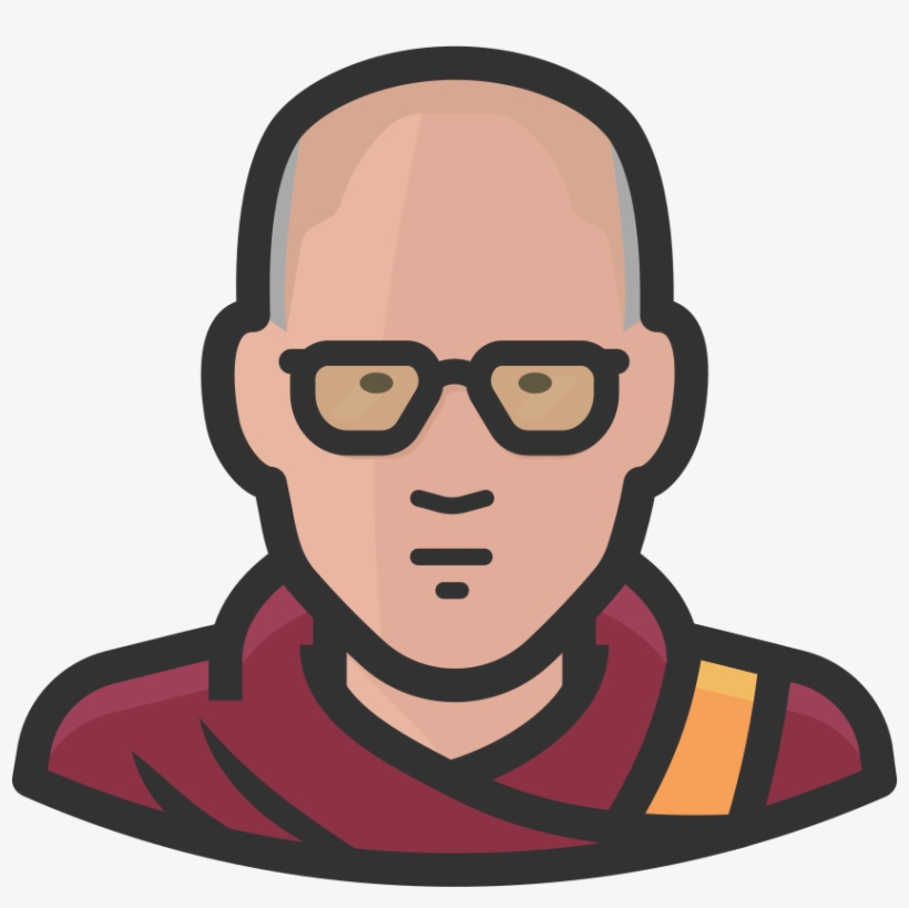 Dalai Lama Icon - Dalai Lama Icon Art, transparent png download