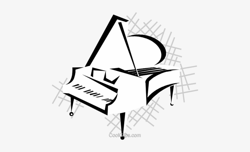 Grand Piano Royalty Free Vector Clip Art Illustration - Illustration, transparent png download