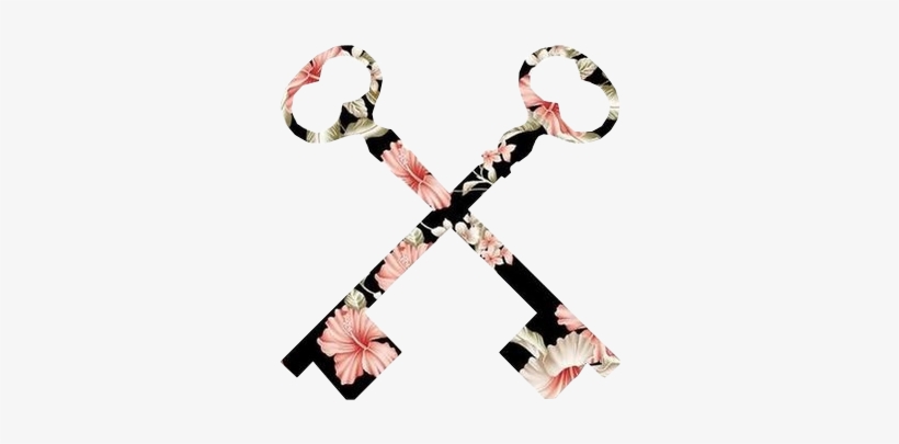Flower, Keys, And Llaves Image - Girl Flower Shower Curtain, transparent png download