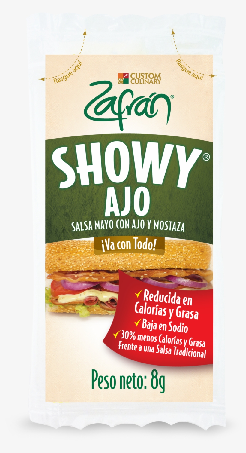 Showy® Ajo Sobre Personal 8 Gr - Garlic, transparent png download