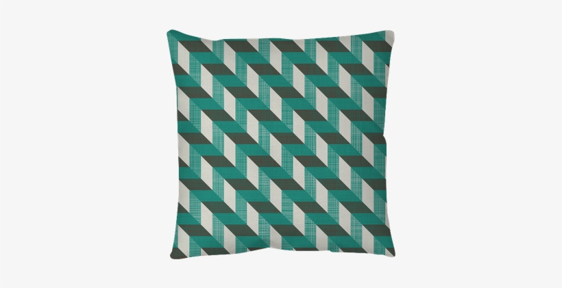 Seamless Retro Pattern With Diagonal Lines Pillow Cover - Cushion, transparent png download