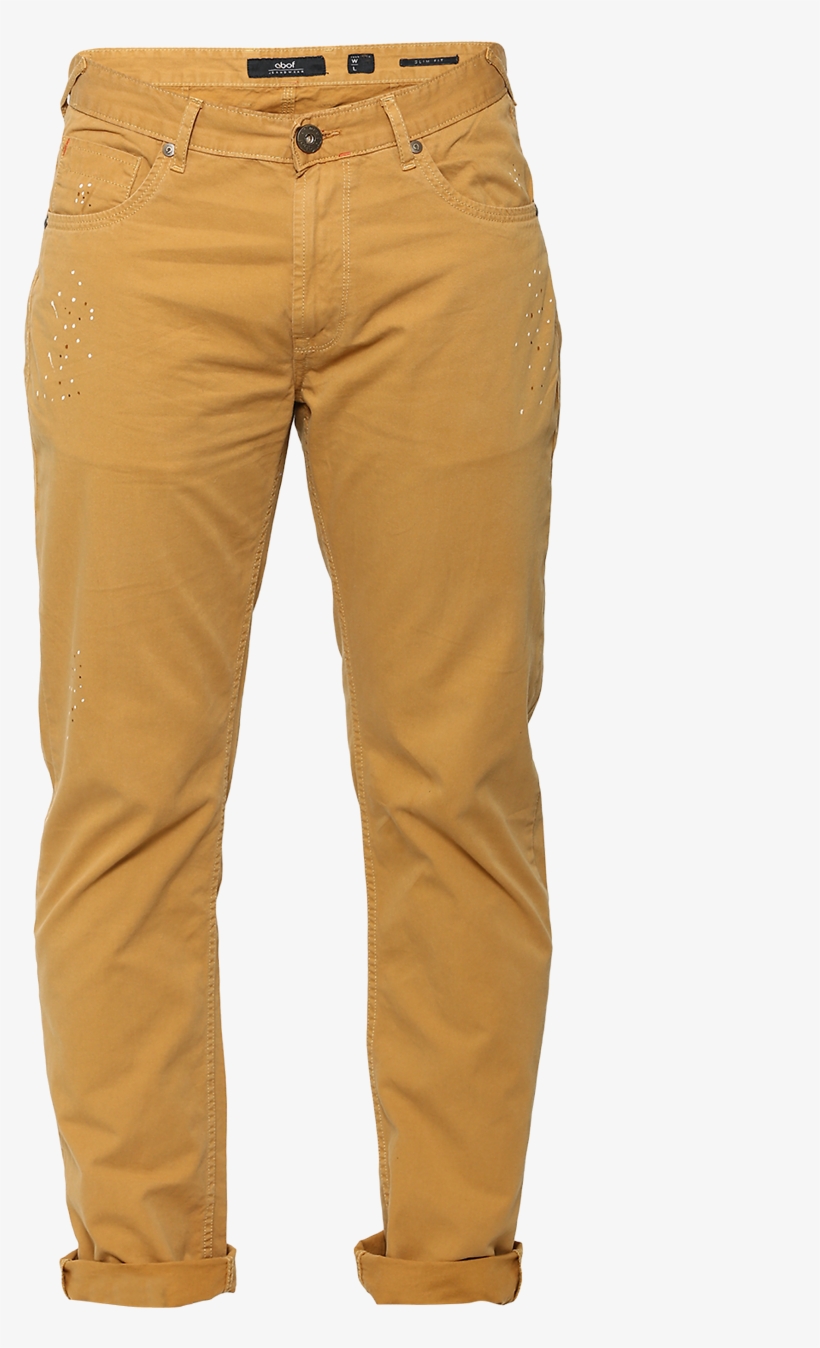 Abof Men Brown Splatter Print Slim Fit Overdyed Casual - Redington Drifter Pants, transparent png download