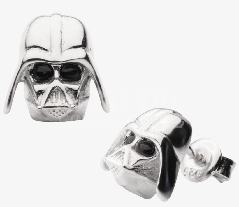 Star Wars Darth Vader 3d Stud Earrings - Sterling Silver Star Wars Darth Vader 3d Stud Earrings, transparent png download