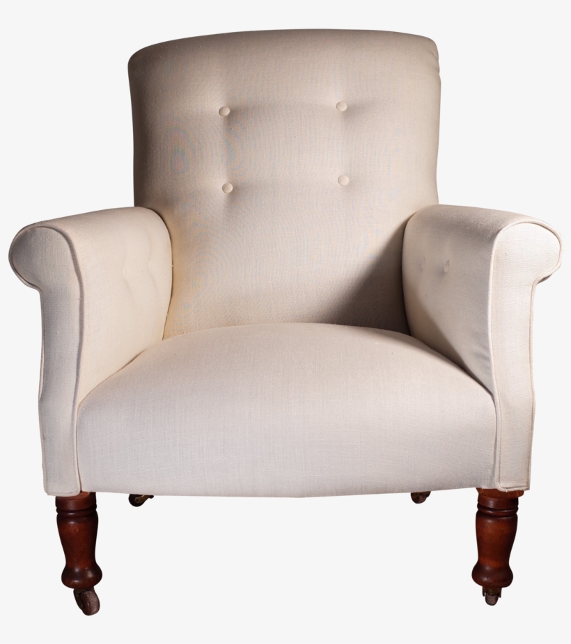 Victorian Country House Button Back Armchair In Off-white - Club Chair, transparent png download