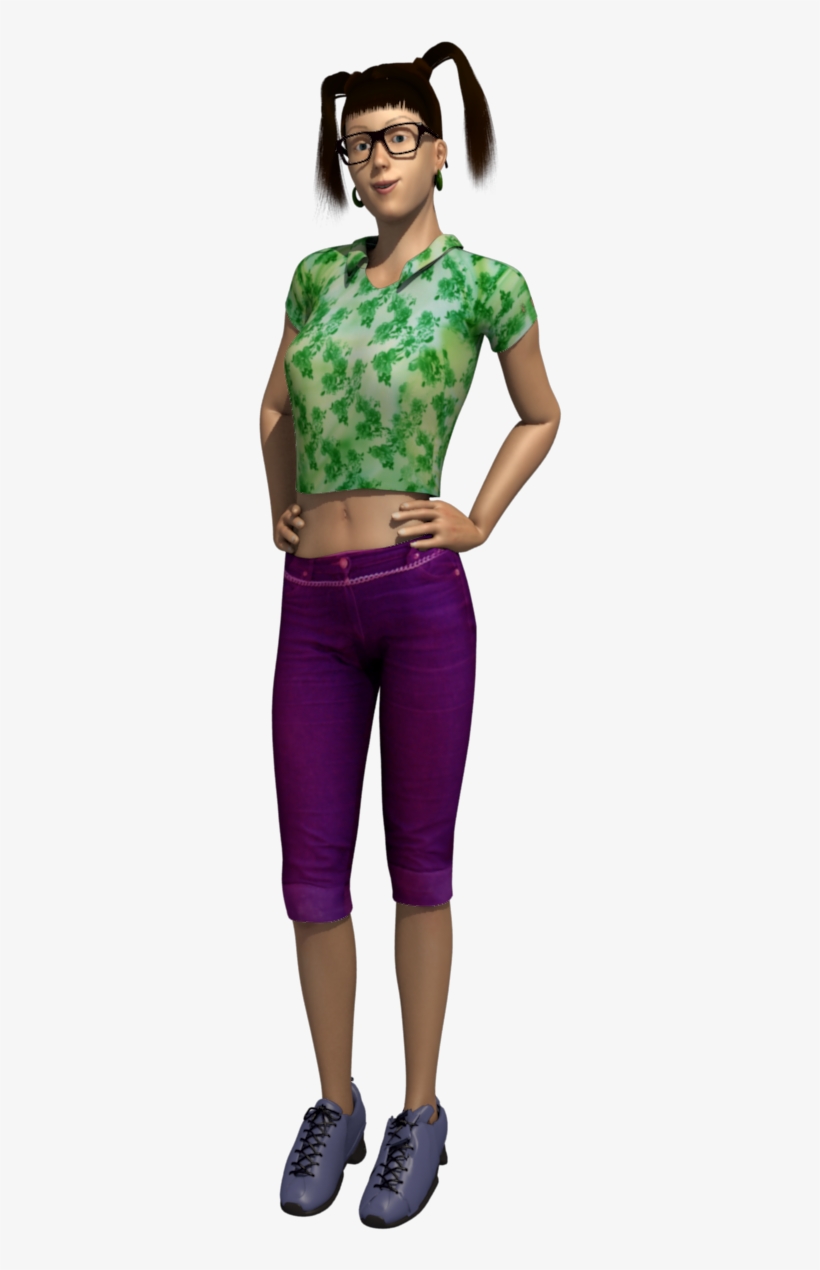 Katy 3d Character Modeling, Texturing, Rigging, Hair - Costume Hat, transparent png download