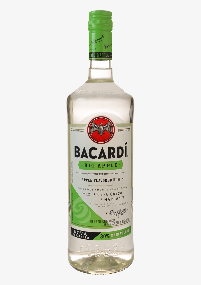 Rum Bacardi Big Apple Garrafa 980ml, transparent png download