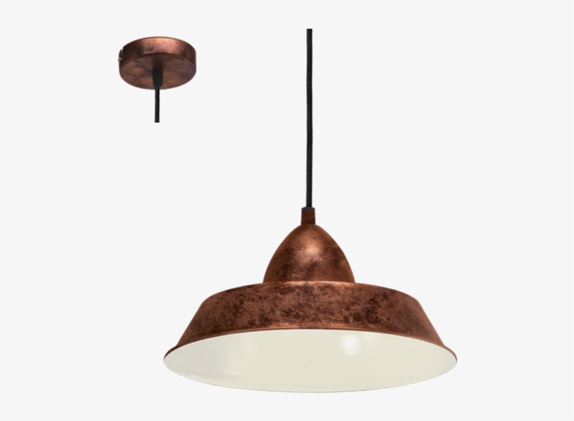Lampara Vintage Cobre Eglo - Eglo Lighting 49243 Auckland Copper 1 Light Pendant, transparent png download