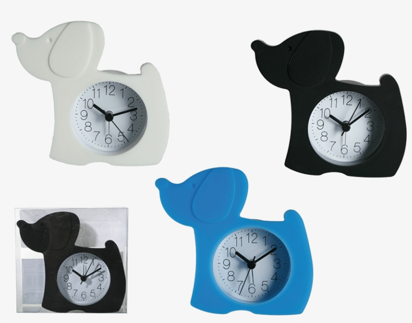 Despertador De Silicona - Funny Pets Black Dog Alarm Clock, transparent png download