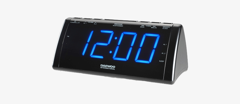 Dcr-49 Radio Despertador Gran Led - Radio Alarm Clock With Lcd Projector Daewoo 222932, transparent png download