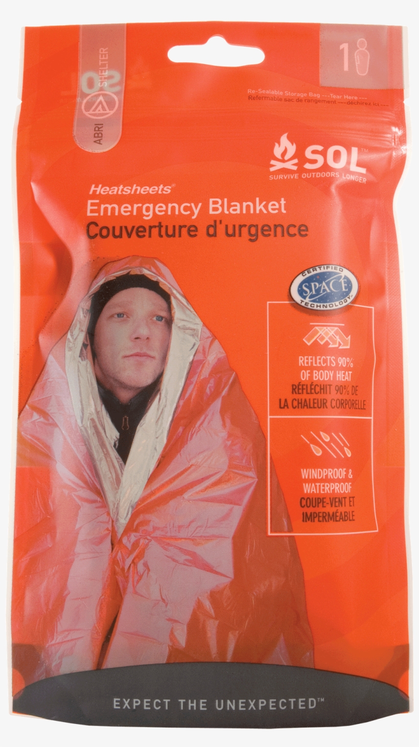Survive Outdoors Longer Emergency Blanket Survive Outdoors - Adventure Medical Kits Heatsheets Blanket, transparent png download