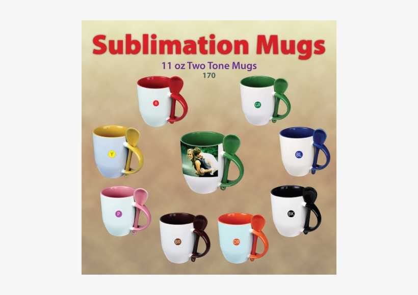 Sublimation Two Tone White Mugs - Mug, transparent png download