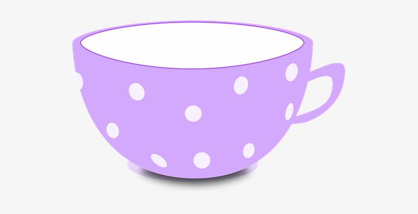Cup Purple Tea Bowl Empty Dotted Cup Cup T Cute Tea Cup Clipart Transparent Png 535x340 Free Download On Nicepng