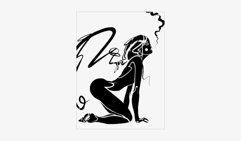 Woman Blowing Smoke Psd - Woman Blowing Smoke Silhouette, transparent png download