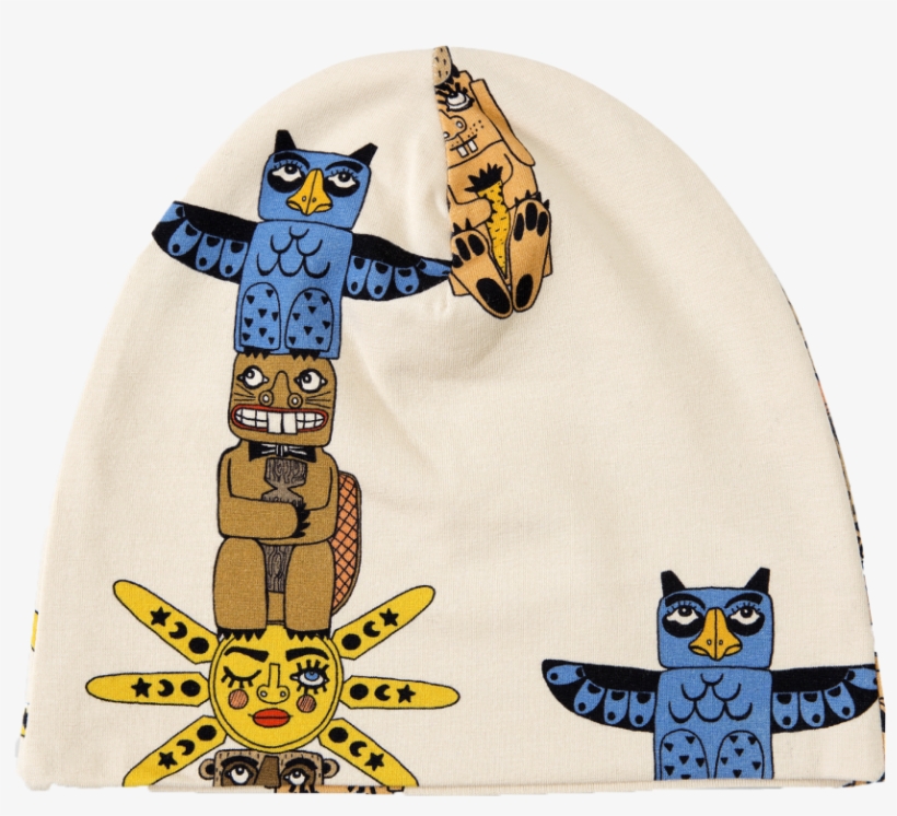 Mini Rodini Totem Beanie - Mini Rodini Totem Beanie Beige 56/58 Cm, transparent png download