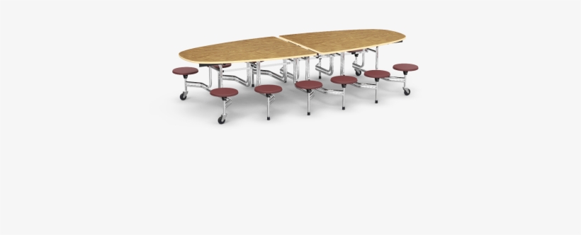 Mtse Series Mobile Eclipse Stool Table 45"x120" Top - Dining Room, transparent png download