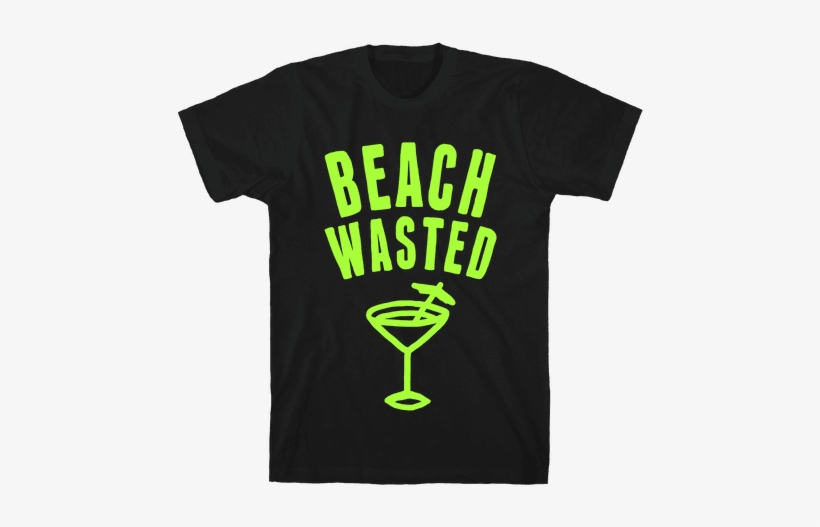 Beach Wasted Mens T-shirt - T-shirt, transparent png download