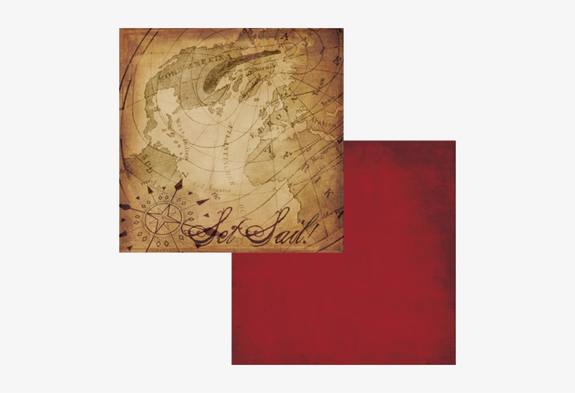 Nautical Travel Set Sail Scrapbook Paper - Alma Latina, transparent png download