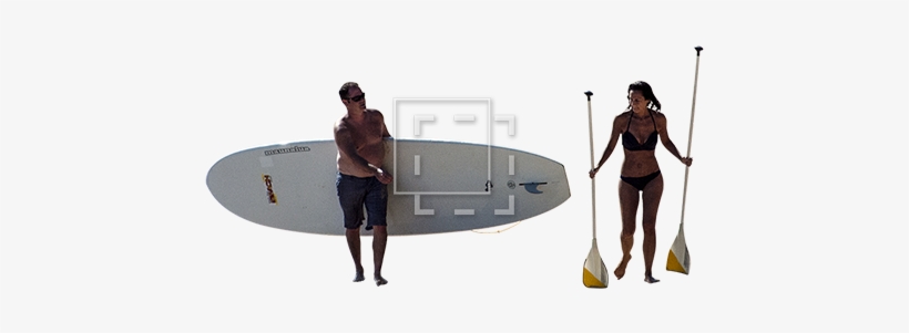 Husband And Wife With Paddleboard - Paddle, transparent png download