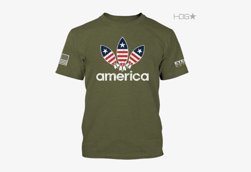 America Missles Shirt Od Green Front - Michael Kors Blue T Shirt, transparent png download