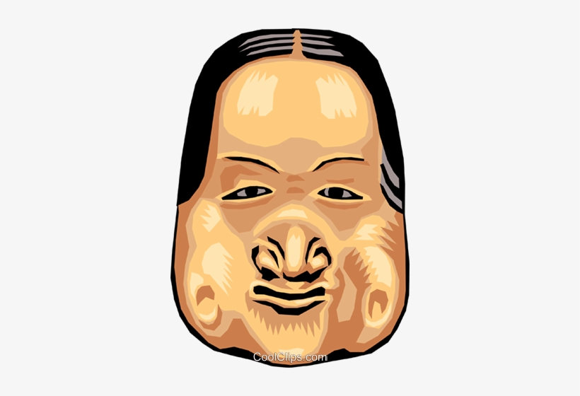 Japanese Mask Royalty Free Vector Clip Art Illustration - Illustration, transparent png download