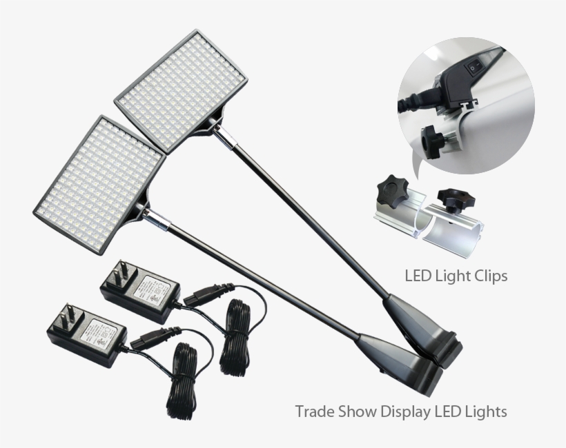 2pcs Trade Show Display Led Lights & Clips - Wall, transparent png download