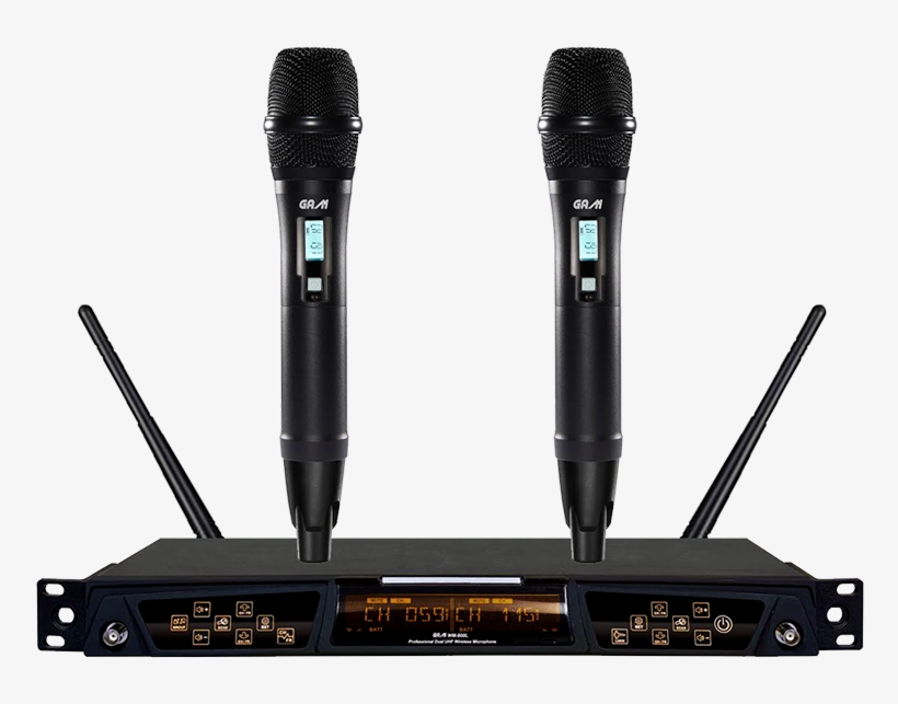 Gam Wm-800l Dual Uhf Wireless Microphone 200 Channels - Ubiquiti Switch 48 Port, transparent png download