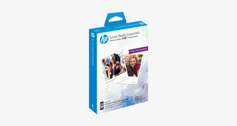 25 Hojas De 10 X 13 Cm De Papel Fotográfico Adhesivo - Hp Social Media Snapshots Photo Paper, 4" X 5" - 25, transparent png download
