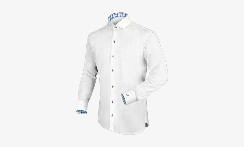 De Nada - - White Shirt With Black Button, transparent png download
