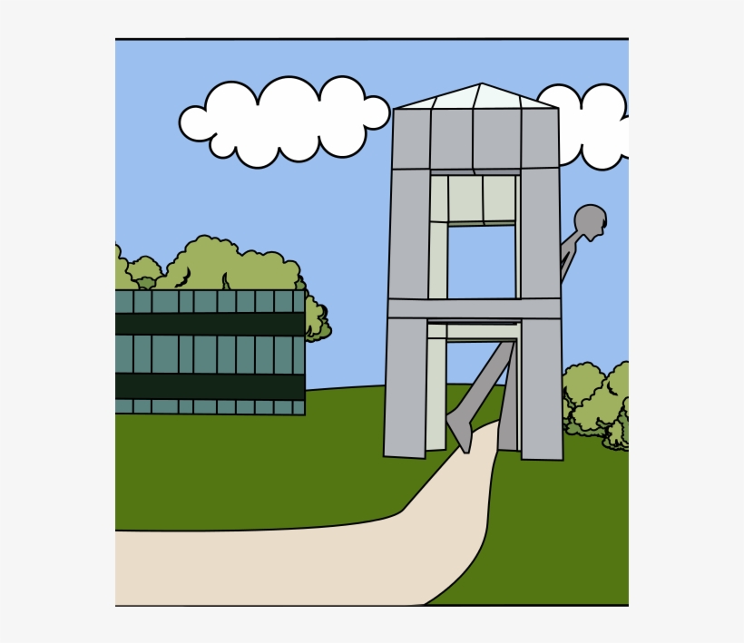 Free Statue And Trail - Clip Art, transparent png download