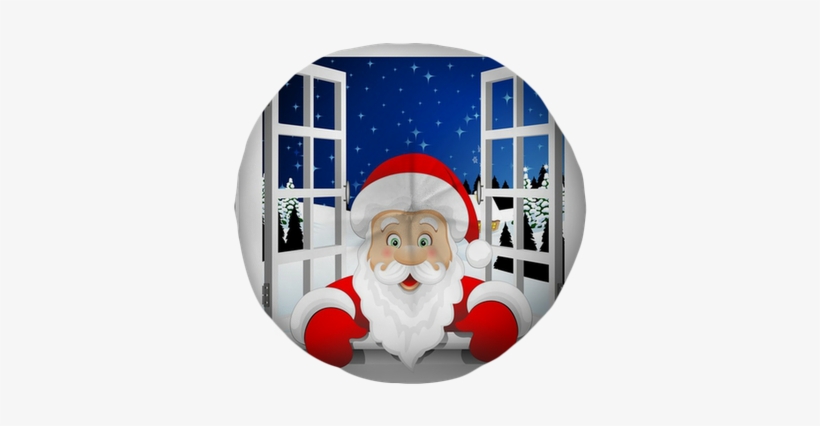Babbo Natale Alla Finestra Santa Claus At The Window - Window, transparent png download