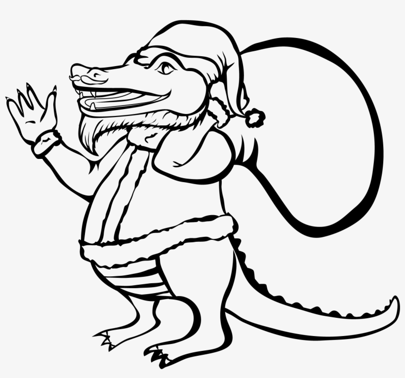 Santa Alligator Vector Clip Art - New Orleans, transparent png download