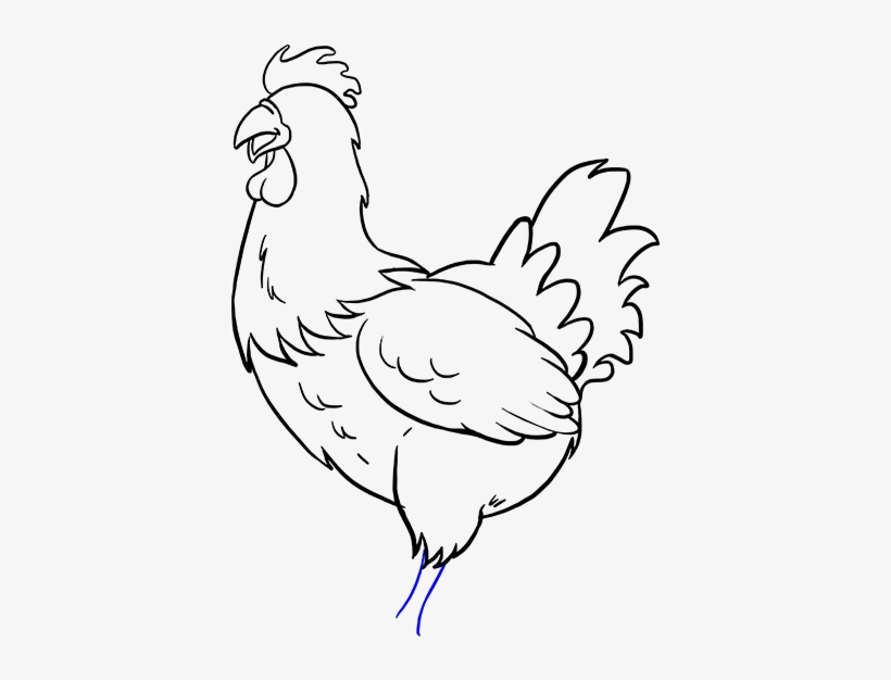 Chicken Amazing Drawing - Drawing, transparent png download