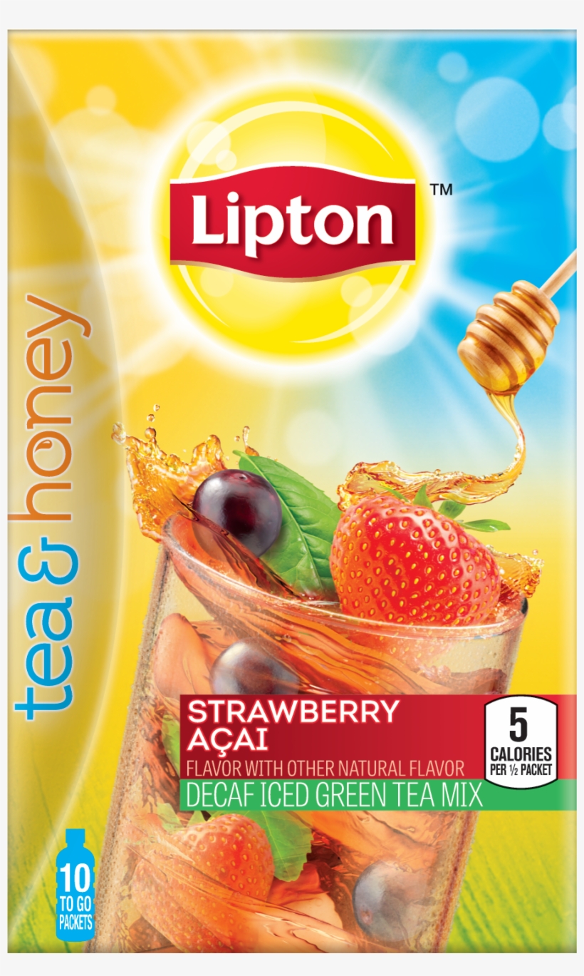 Lipton Strawberry Acai Green Tea, transparent png download