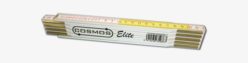 Cosmos Elite Wooden Folding Ruler 2m - Cosmos Plooimeter Hout ''elite'' 2 Meter Geel/wit 10, transparent png download