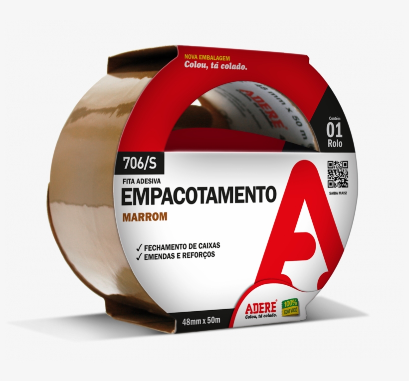 Brown Packaging Tape - Fita Empacotamento Marrom 48mm X 50m Marrom Adere, transparent png download