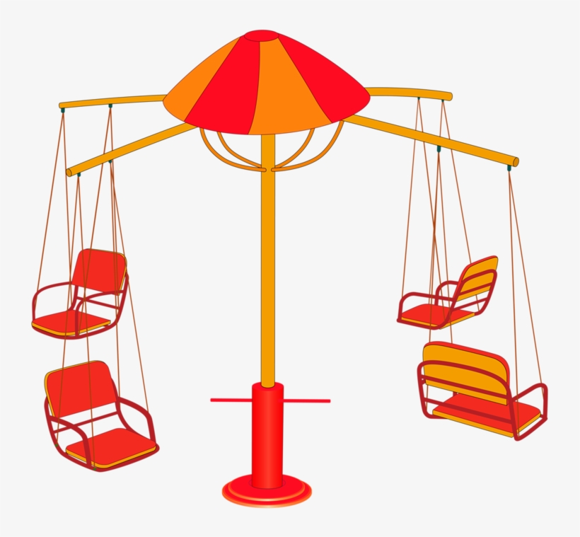Brinquedo De Parque Amusement Park, Vector Clipart, - Juego De Sillas Voladoras, transparent png download