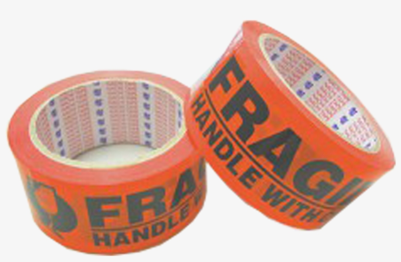 Packaging Tape Flouro Orange 'fragile' - Packaging Tape Flouro Orange 'fragile, transparent png download