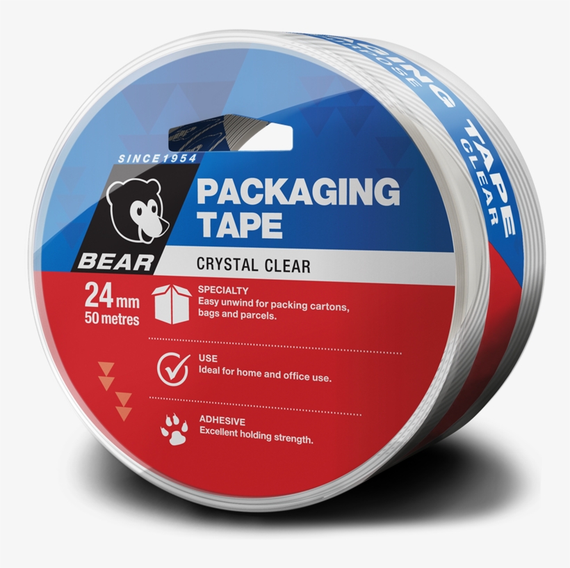 Bear Packaging Tape 24mmx50m Clear - 50mm X 15m Brown Packaging Tape, transparent png download