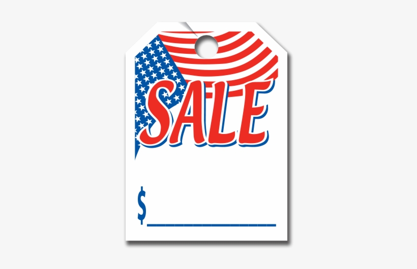 280 Mirror Hang Tags Red, White & Blue Sale 50/pack - Special Event Mirror Hang Tags, transparent png download
