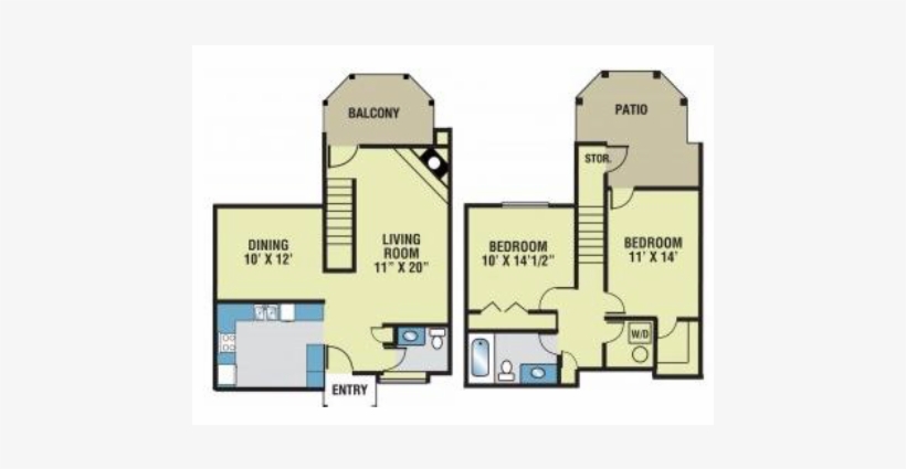 0 For The Foxglove Townhouse Floor Plan - Greenhill Apartments, transparent png download