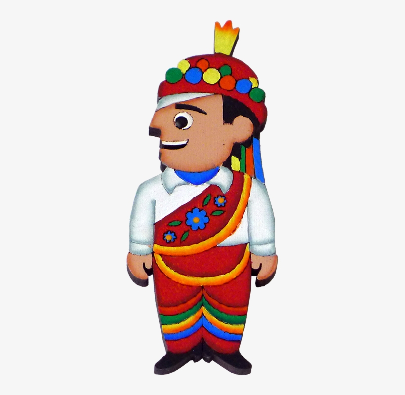 "volador" Traditional Style Wooden Magnet - Folk Costume, transparent png download